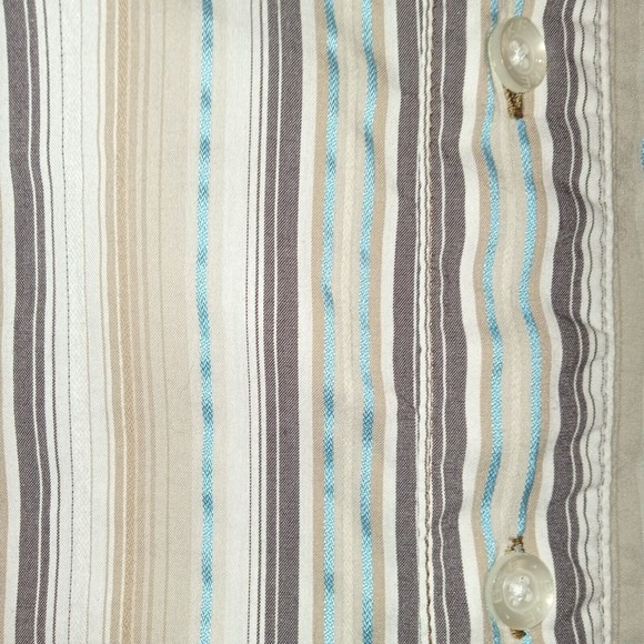 BKE Shirt Contour Striped Size L Large Button Up Multi Color With Turquoise. - Picture 6 of 8